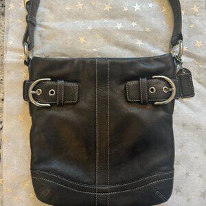 COACH Black Leather Soho Slim Duffle Shoulder Bag M05D-1453